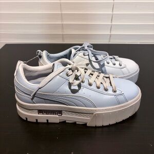 Puma x Dixie Damelio Women's Light Blue Platform Sneakers Mismatched New No Box